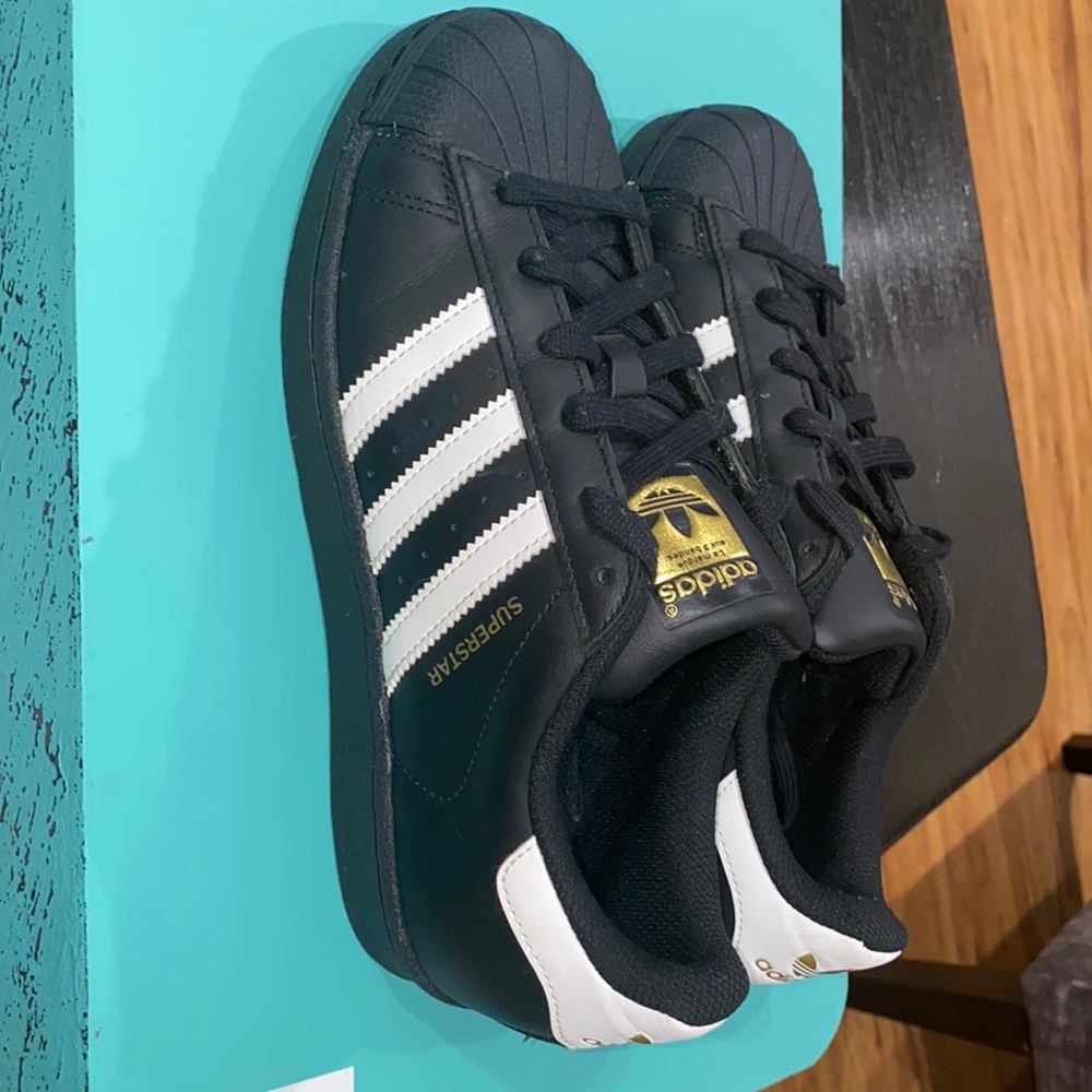 Black and White Stripped HardShell Toe Adidas Siperstar